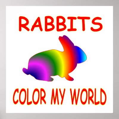 Rabbits Colour My World Poster by AllPetsStore