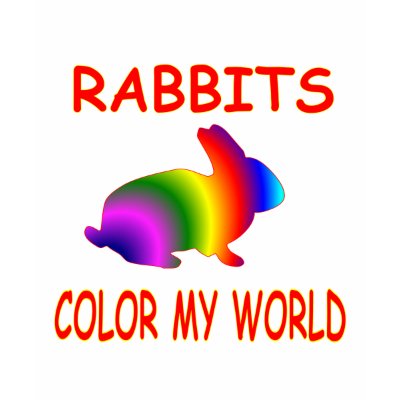 Rabbit lovers know that rabbits do colour their world and make everything brighter. Share the love with this rainbow coloured rabbit.
