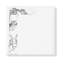 Rabbits, Cornstack and Orange Tree Refrigerator Magnets