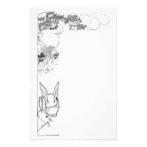 Rabbits, Cornstack and Orange Tree Stationery Design