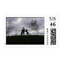 Rabbits Dancing postage by toothdigger Rabbits Dancing postage
