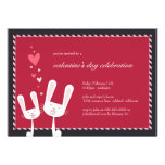 Rabbits in Love | Valentine's Party Invitation