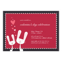 Rabbits in Love | Valentine's Party Invitation