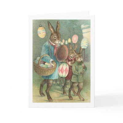 Rabbits Night Out Cards by MyOtherPlanet