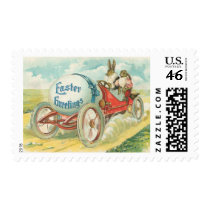 Rabbits on a Sunday Drive - Easter Gift postage