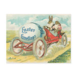 Rabbits on a Sunday Drive - Easter Gift Postcard