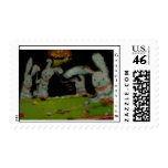 rabbits on velvet postage stamp
