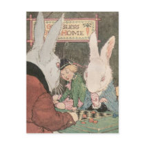 Rabbits Playing Checkers postcards