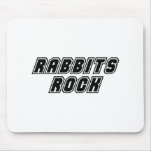 Rabbits Rock Mouse Mat