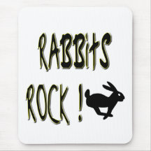 Rabbits Rock! Mousepad