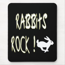 Rabbits Rock! Mousepad
