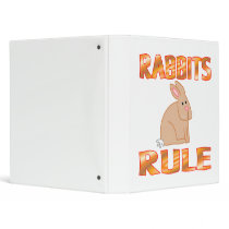 RABBITS RULE 3 RING BINDER