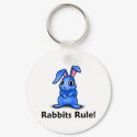 Rabbits Rule! keychains