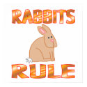 RABBITS RULE Poster posters