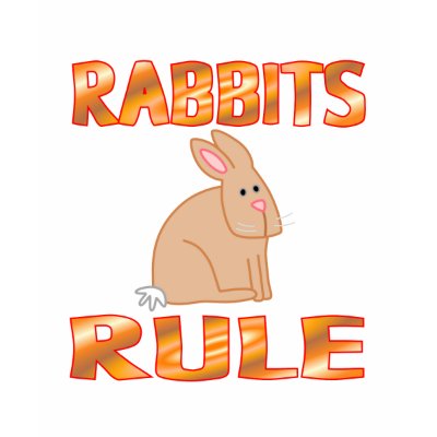 RABBITS RULE T SHIRTS by AllPetsStore
