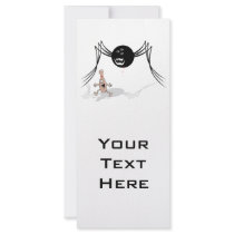 rabid bowling ball spider chases pin custom rack card