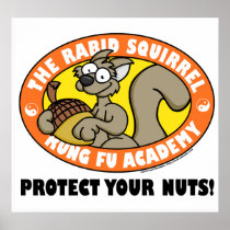 Rabid Squirrel Kung Fu Poster