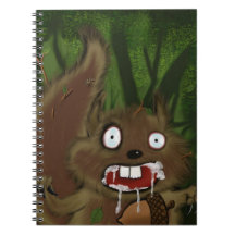 Rabid Squirrel Spiral Note Book