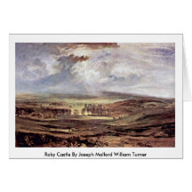 Raby Castle By Joseph Mallord William Turner Greeting Cards