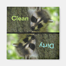 Raccoon Baby Dishwasher Magnet