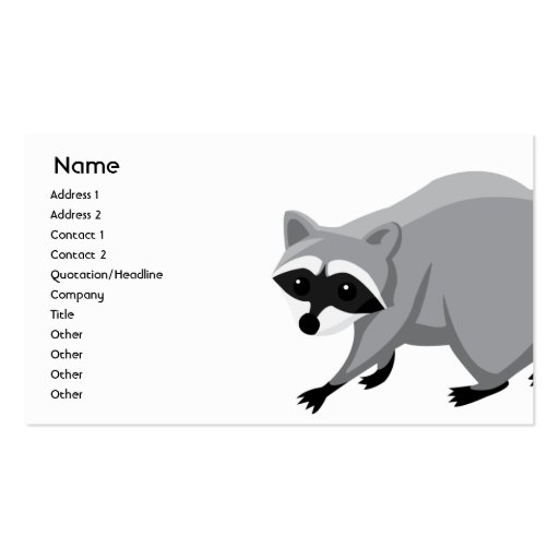 Raccoon - Business Business Cards