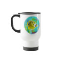 Raccoon Butterfly Fish Batik Art mug