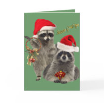 Raccoon Christmas A Time For Fun cards