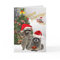 Raccoon Christmas A Time For Fun Cards