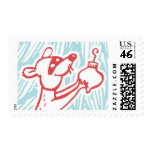 Raccoon Christmas postage