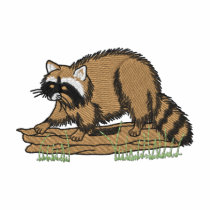 Raccoon embroidered shirts