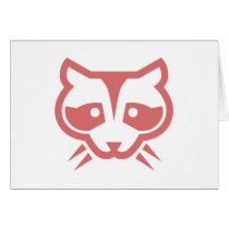 Raccoon Face Card