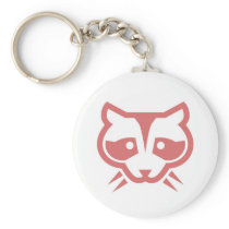Raccoon Face Keychain Fob