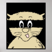Raccoon face posters