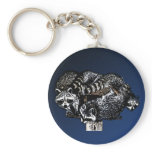Raccoon Family Buffet keychains
