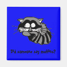 Raccoon Fridge Magnet