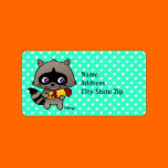 Raccoon in love labels