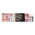 Raccoon Keep Them Wild!! Bumoer Sticker bumper stickers