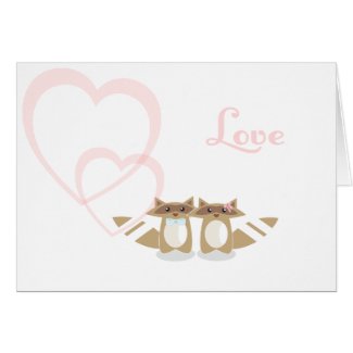 Raccoon Love card