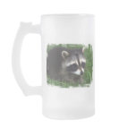 Raccoon Photo Frosted Beer Mug