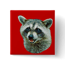 Raccoon Picture Button or Badge