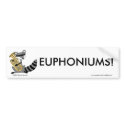Raccoon Playing the Euphonium bumper stickers