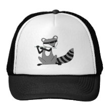 Raccoon Playing the Flute Hat