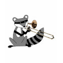 Raccoon Playing the Trombone t-shirts
