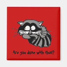 Raccoon Refrigerator Magnet