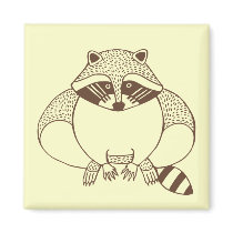 Raccoon Refrigerator Magnets