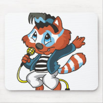 Raccoon Rock Star mousepads by toddlersplace Raccoon Rock Star mousepads