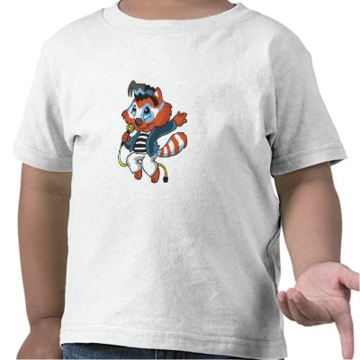 Raccoon Rock Star T-shirts by toddlersplace