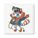 Raccoon Rock Star Tshirts and Gifts magnets