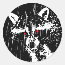Raccoon Round Stickers
