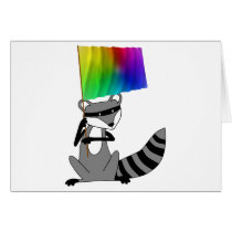 Raccoon with a Flag cards by wesleyowns Raccoon with a Flag cards